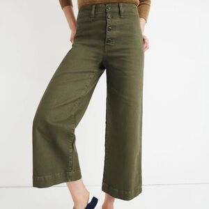 High waisted wide leg cropped Madewell pants (size 25)
